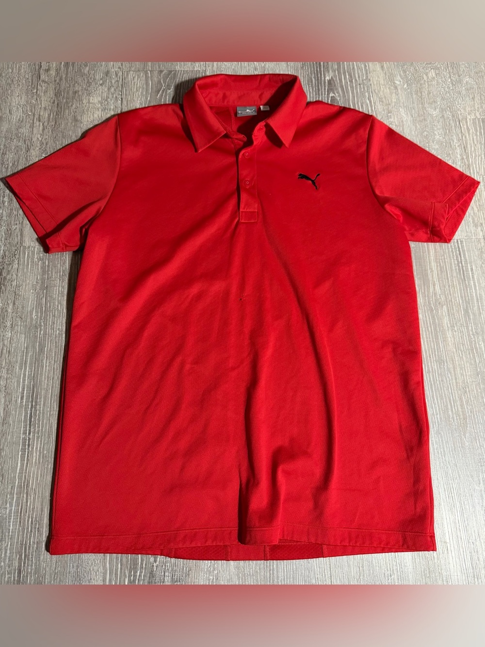 Puma Red Polo with Black Puma Cat Embroidery